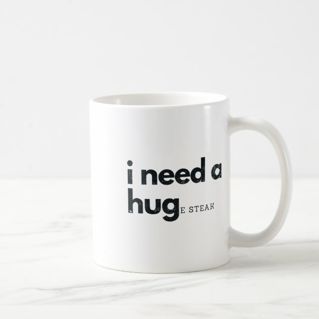 Caneca De Café Preciso De Uma Comida E Churrasco Rápidos De Carne (Direita)
