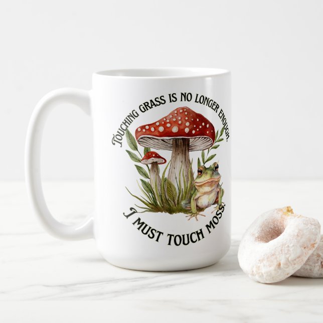 Caneca De Café Preciso tocar musgo (Com Donut)