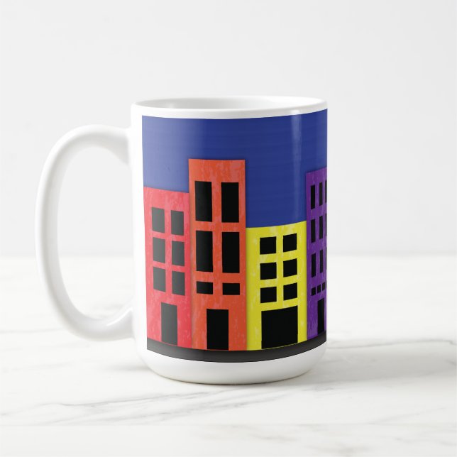 Caneca De Café Prédios Brilhantes Coffee Mug (Esquerda)