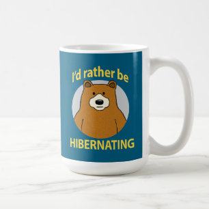 Caneca De Café Preferencialmentes de Urso Bonito e Engraçado estã