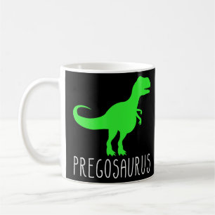 Caneca De Café Preggosaurus Anúncio de Gravidez Pregosauro