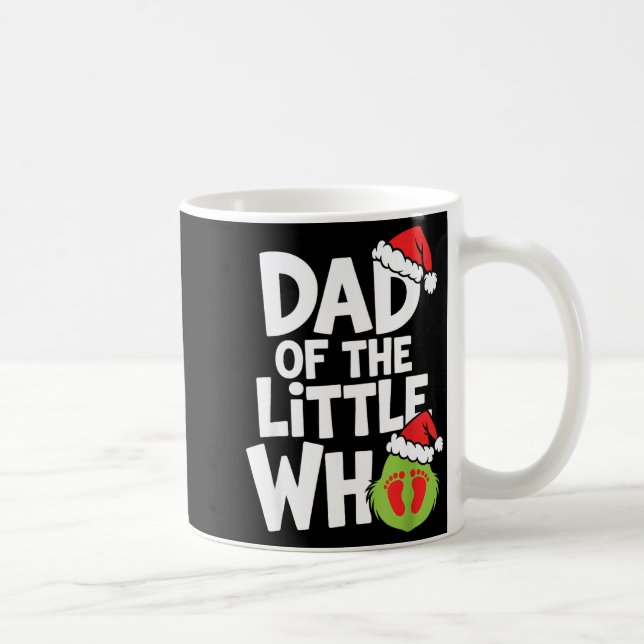 Caneca De Café Pregnancy Announcemen Dad Of The Little Who  (Direita)