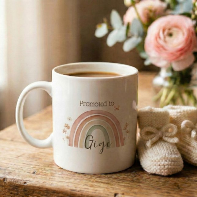 Caneca De Café Pregnancy Announcement Gigi Gift (Criador carregado)