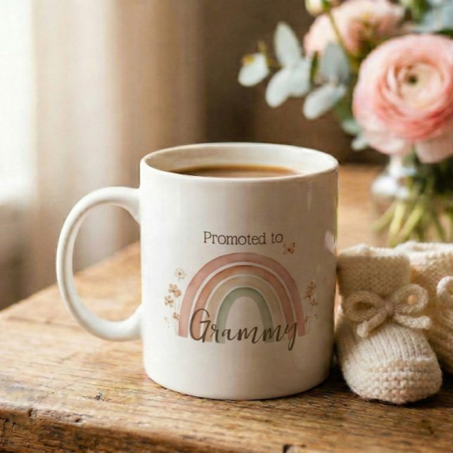 Caneca De Café Pregnancy Announcement Grammy Gift (Criador carregado)