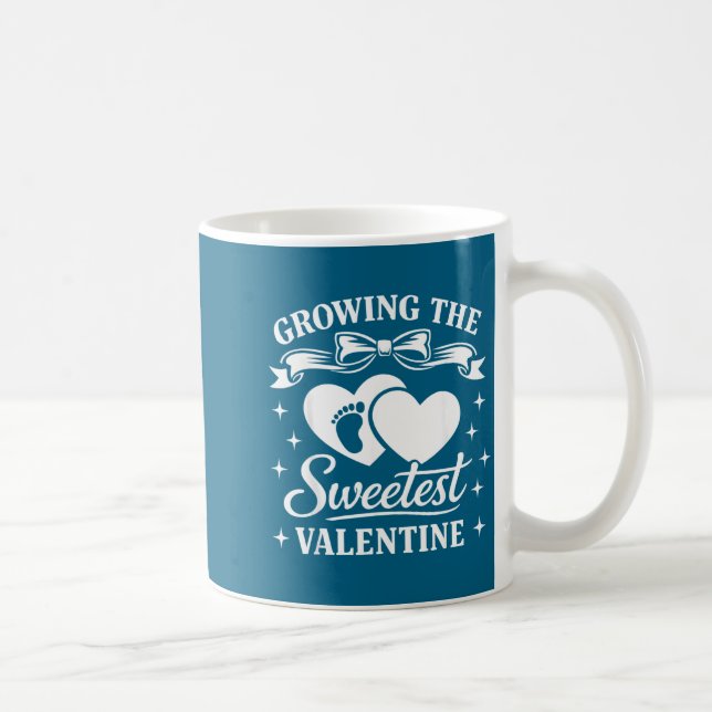 Caneca De Café Pregnancy Announcement Growing The Sweetest Valent (Direita)