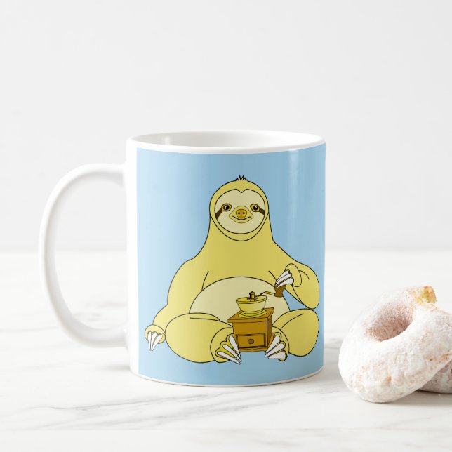 Caneca De Café Preguiça bonito (Com Donut)
