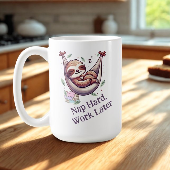Caneca De Café Preguiça Dura Soneca (Criador carregado)