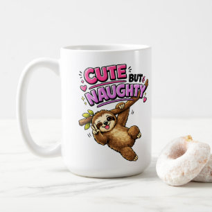 Caneca De Café Preguiça fofa mas travessa