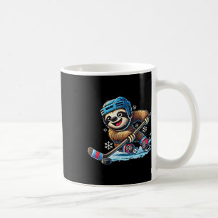 Caneca De Café Preguiça Jogando Hóquei no Gelo Crianças Meninos M