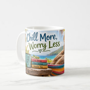 Caneca De Café Preguiça Mais Preocupe Menos Bicho-Preguiça