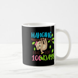 Caneca De Café Preguiça Passando 100 Dias na Escola 100º Dia de A