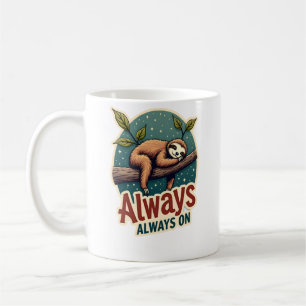Caneca De Café Preguiça Vintage Citação Engraçada Design Eficient