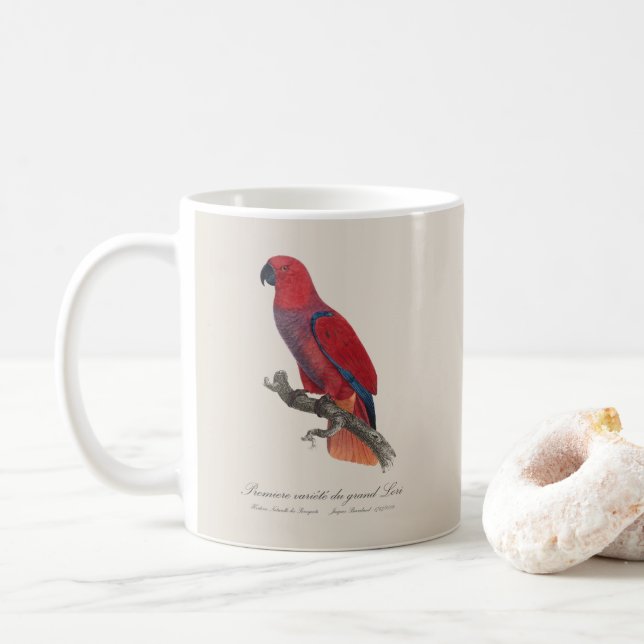 Caneca De Café Premiere variete du Grand Lori / Eclectus parrot (Com Donut)