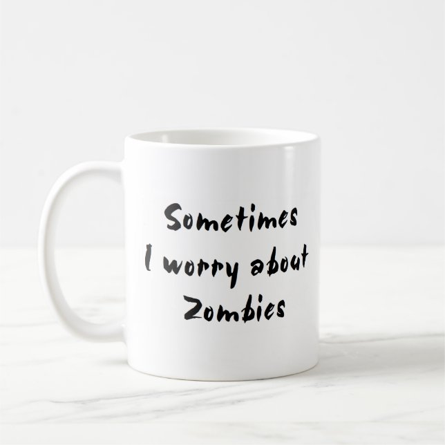 Caneca De Café preocupação de zumbi (Esquerda)