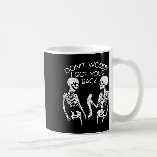 Caneca De Café Preocupo-Me Com O Seu Esqueleto De Halloween (Direita)