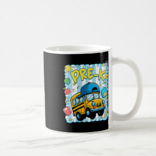 Caneca De Café Preparatório Pré-K De Volta à Escola Ônibus Escola