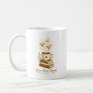 Caneca De Café Prepare. Leia. Repita. Aconchegante Café & Amant