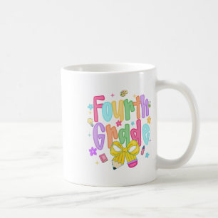 Caneca De Café Préppy 4ª Série Volta às Aulas Primeiro Dia de Qua
