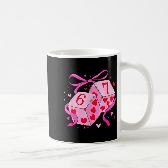 Caneca De Café Preppy 67 Valentine Six Seven Dice 6 7 Men Women K (Direita)