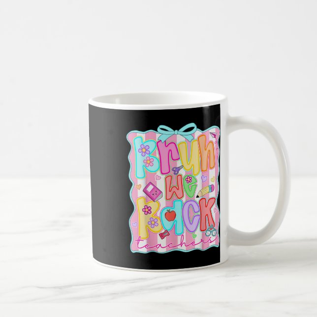 Caneca De Café Preppy Bruh We Back Groovy Back To School Teacher  (Direita)