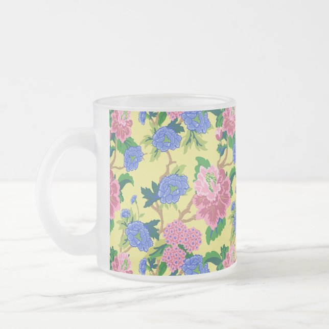 Caneca De Café Preppy Chinoiserie Floral (Esquerda)