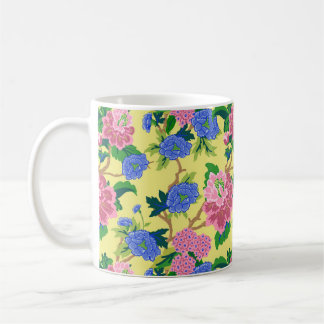Caneca De Café Preppy Chinoiserie Floral