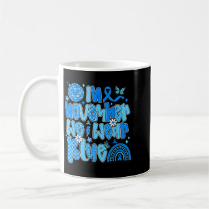 Caneca De Café Preppy Em Novembro Usamos Azul Conscientização do