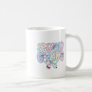 Caneca De Café Preppy Floral de Volta às Aulas 2ª Série Coquette
