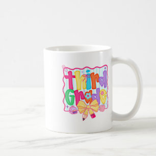 Caneca De Café Préppy Volta às Aulas 3ª Série Meninas com Laço Co