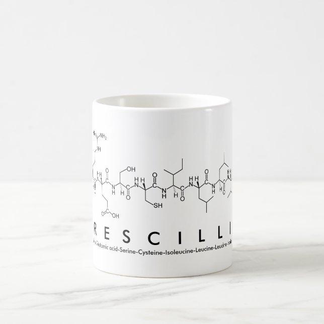 Caneca De Café Prescillia peptide nome mug (Centro)