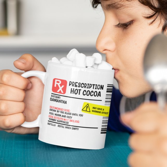 Caneca De Café Prescrição de Cacau Personalizado Engraçado Person (Criador carregado)