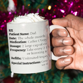 Caneca De Café Prescrição de RX para Sobreviver ao Natal