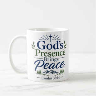 Caneca De Café Presença de Deus Traz Paz Encorajamento Bíblico