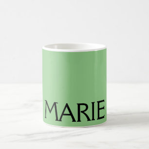 CANECA DE CAFÉ PRESENÇA DE TEXTO SIMPLES MÍNIMO VERDE ADICIONE O 