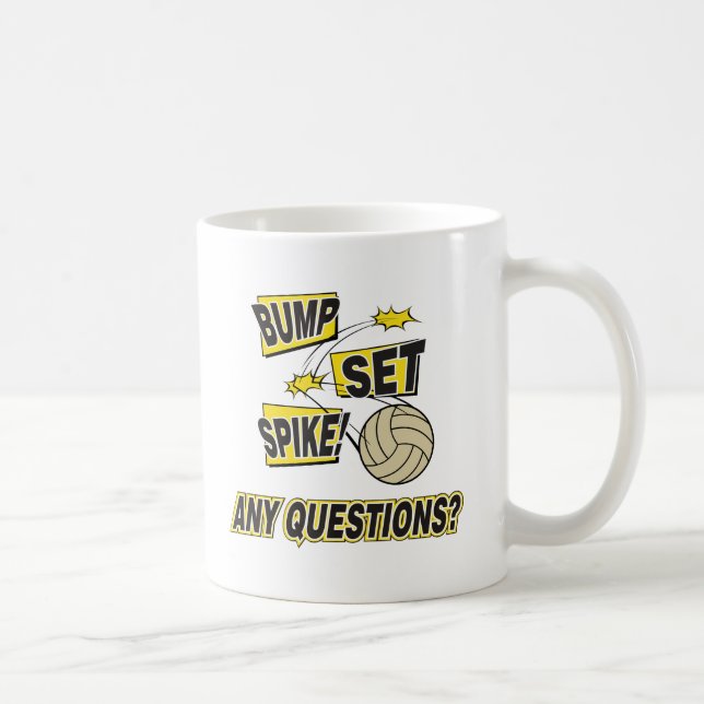 Caneca De Café Presente ajustado do voleibol do ponto da colisão (Direita)