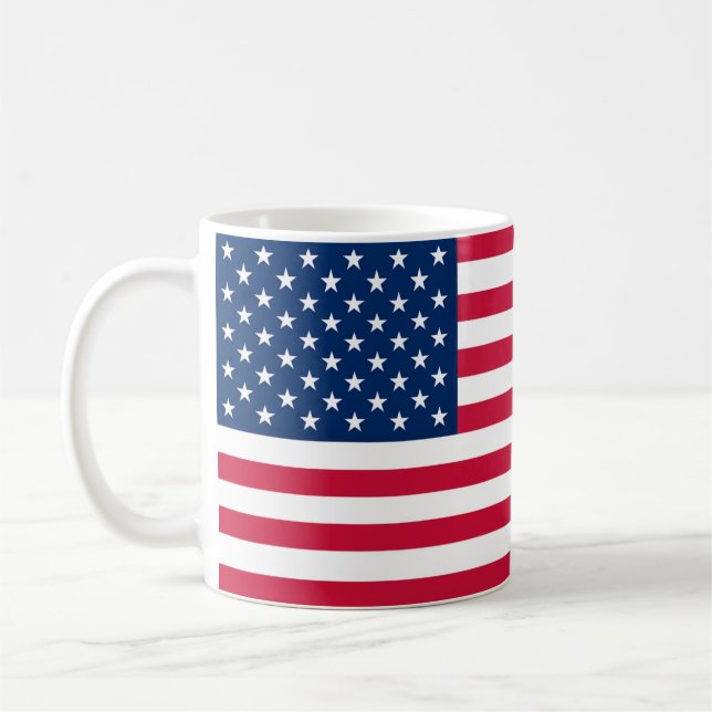 Caneca De Café Presente Americano Patriótico de Bandeira dos EUA  (Esquerda)