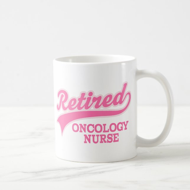Caneca De Café Presente aposentado da enfermeira da oncologia (Direita)