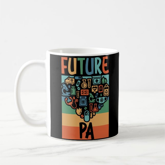 Caneca De Café Presente Assistente de Médico Engraçado Futuro PA  (Esquerda)
