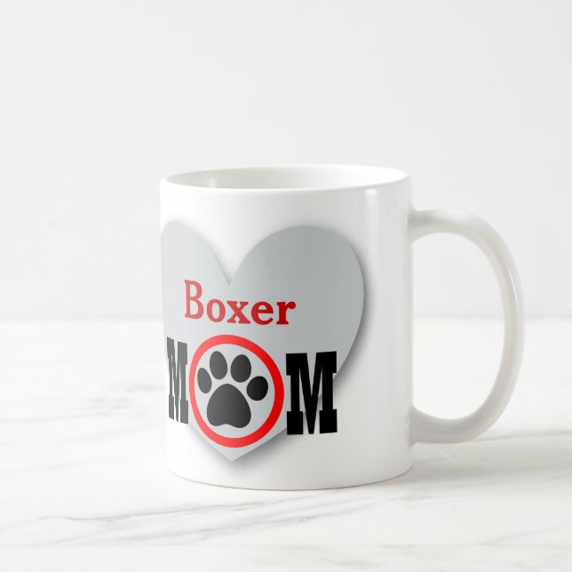 Caneca De Café Presente B02 do amante do cão da mamã do pugilista (Direita)