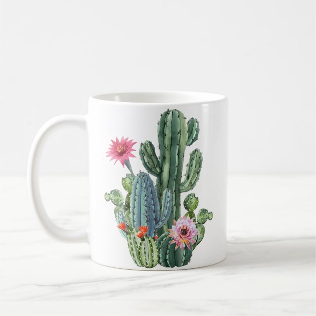 Caneca De Café Presente Botânico de Cactus para Homens Amantes de (Esquerda)