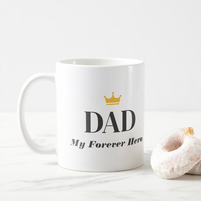 Caneca De Café Presente com Nome Personalizado para o Pai  (Com Donut)