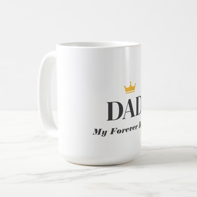 Caneca De Café Presente com Nome Personalizado para o Pai  (Frente Esquerda)