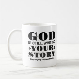 Caneca De Café Presente Cristão Deus Ainda Está Escrevendo Sua Hi