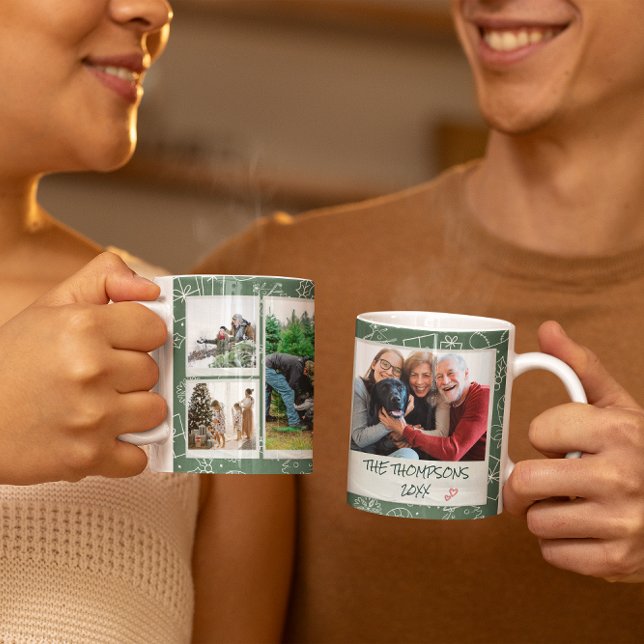 Caneca De Café Presente da Família Multifotográfica das Portas Ve (Criador carregado)