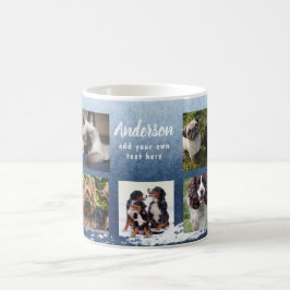 Caneca De Café Presente da FOTO Pet Memorial COLLAGE - TEXTO ADD