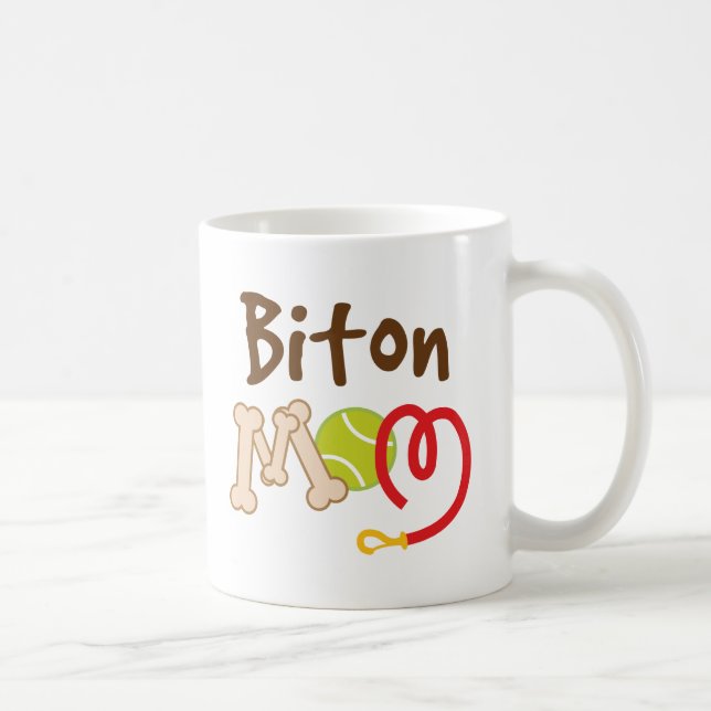 Caneca De Café Presente da mamã da raça do cão de Biton (Direita)