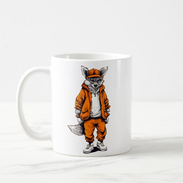 Caneca De Café Presente da moda dos animais da raposa (Esquerda)