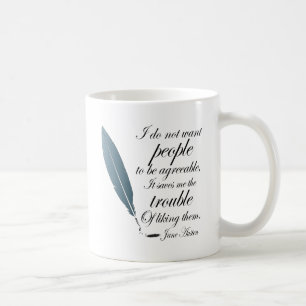 Caneca De Café Presente das citações de Jane Austen