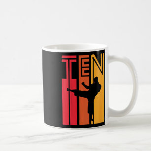 Caneca De Café Presente de 10º aniversário infantil Karate Taekwo