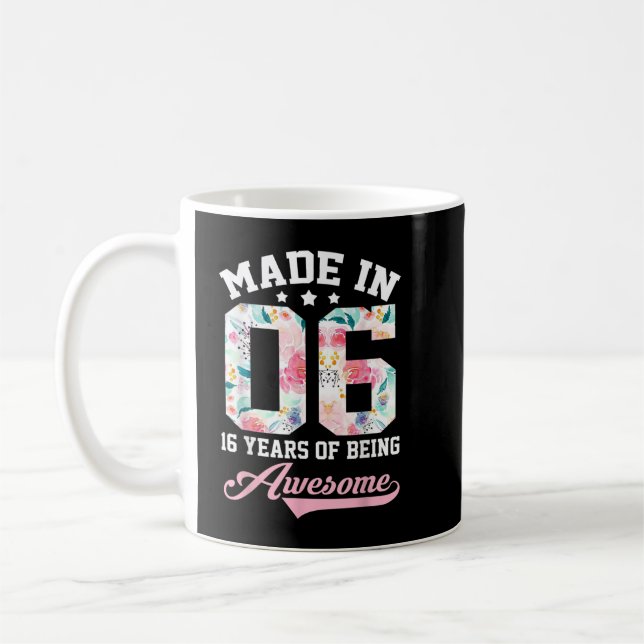 Caneca De Café Presente de 16 de aniversário para garotas adolesc (Esquerda)